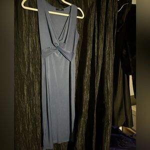 Marshall’s Blue Midi Dress with Twist - Small